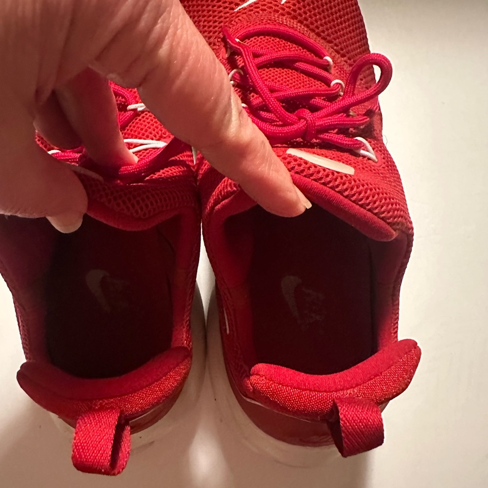 Nike Red Mesh Running Shoes with White Swoosh - Picture 3 of 5